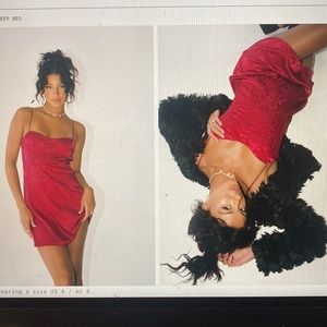 Diva Mini Dress Deep Red Princess Polly